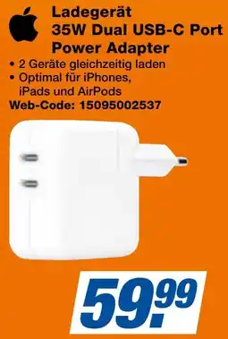expert Techno Land Apple Ladegerät 35W Dual USB-C Port Power Adapter Angebot