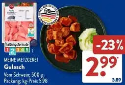 Aldi Süd MEINE METZGEREI Gulasch Angebot