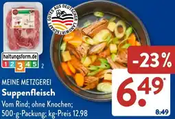 Aldi Süd MEINE METZGEREI Suppenfleisch Angebot