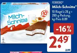 Aldi Süd FERRERO Milch-Schnitte Angebot