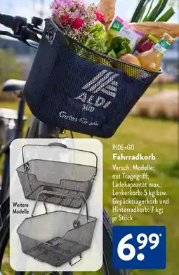 Aldi Süd RIDE+GO Fahrradkorb Angebot