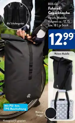 Aldi Süd RIDE+GO Fahrrad Gepäcktasche Angebot