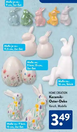 Aldi Süd HOME CREATION Keramik Oster Deko Angebot