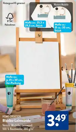 Aldi Süd HOME CREATION Blanko Leinwände Angebot