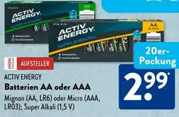 Aldi Süd ACTIV ENERGY Batterien AA oder AAA Angebot
