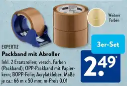 Aldi Süd EXPERTIZ Packband mit Abroller 3er-Set Angebot
