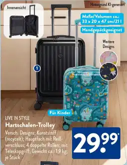 Aldi Süd LIVE IN STYLE Hartschalen-Trolley Angebot