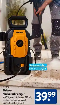 Aldi Süd FERREX Elektro- Hochdruckreiniger Angebot
