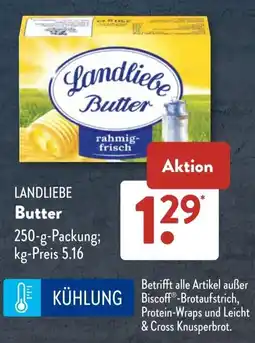 Aldi Süd LANDLIEBE Butter Angebot