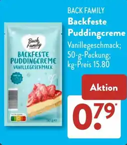 Aldi Süd BACK FAMILY Backfeste Puddingcreme Angebot