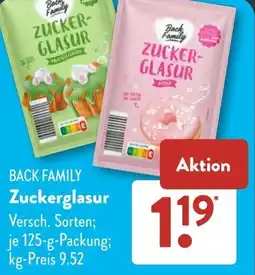 Aldi Süd BACK FAMILY Zuckerglasur Angebot