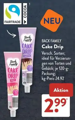 Aldi Süd BACK FAMILY Cake Drip Angebot