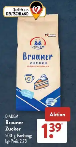 Aldi Süd DIADEM Brauner Zucker Angebot