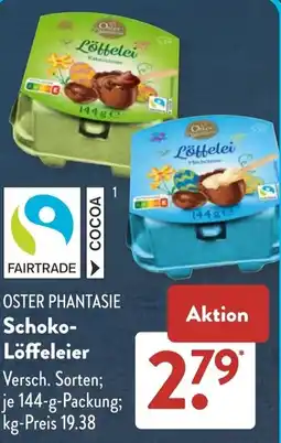 Aldi Süd OSTER PHANTASIE Schoko Löffeleier Angebot