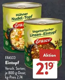 Aldi Süd ERASCO Eintopf Angebot