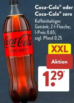Aldi Süd Coca-Cola oder Coca-Cola zero Angebot