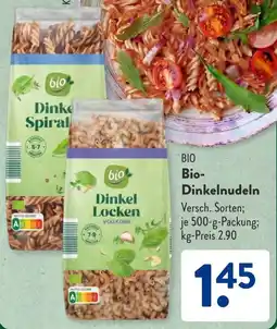 Aldi Süd BIO Bio- Dinkelnudeln Angebot