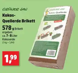 Thomas Philipps GRÜNER JAN Kokos- Quellerde Brikett Angebot