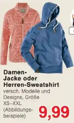 Jawoll Damen- Jacke oder Herren Sweatshirt Angebot