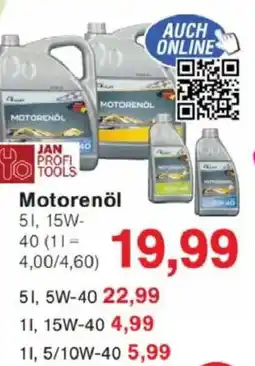 Jawoll JAN PROFI TOOLS Motorenol Angebot