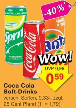 Wiglo Wunderland Coca Cola Soft-Drinks Angebot
