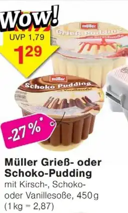 Wiglo Wunderland Müller Grieẞ- oder Schoko Pudding Angebot