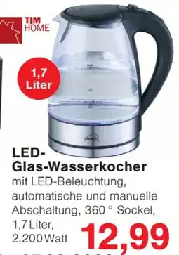 Wiglo Wunderland TIM HOME LED- Glas Wasserkocher Angebot