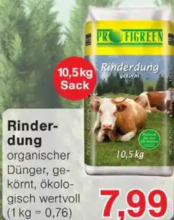 Wiglo Wunderland PROFIGREEN Rinderdung Angebot