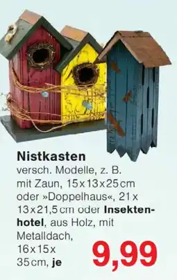Wiglo Wunderland Nistkasten Angebot