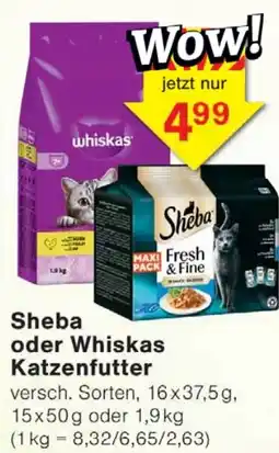 Wiglo Wunderland Sheba oder Whiskas Katzenfutter Angebot
