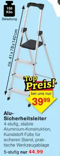 Wiglo Wunderland Alu- Sicherheitsleiter 4-stufig Angebot