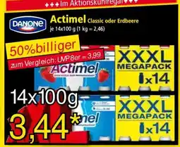 Norma Actimel Classic oder Erdbeere Angebot
