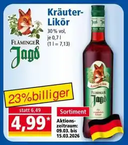 Norma Fläminger Jagd Kräuter-Likör Angebot