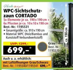 Norma WPC-Sichtschutzzaun CORTADO Angebot