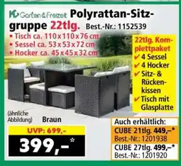 Norma Polyrattan-Sitzgruppe 22tlg Angebot
