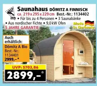 Norma Saunahaus DÖMITZ A FINNISCH Angebot