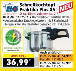 Norma Schnellkochtopf Praktika Plus XS Angebot