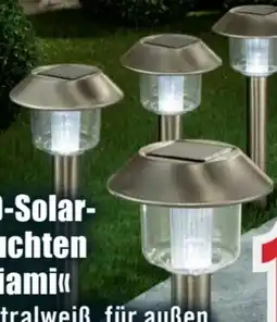B1 Discount Baumarkt LED-Solar Leuchten Miami Angebot
