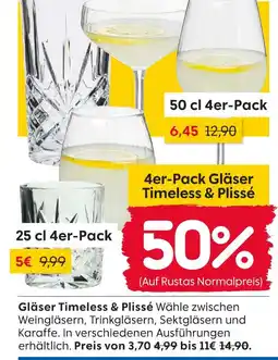 Rusta 4er-pack gläser timeless & plissé Angebot