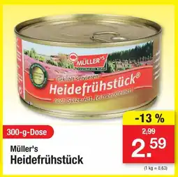 Zimmermann Müller's heidefrühstück Angebot