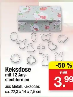 Zimmermann Keksdose mit 12 ausstechformen Angebot