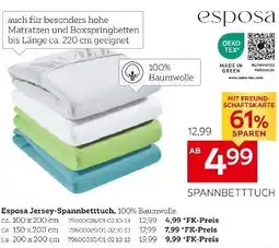 XXXLutz Esposa jersey-spannbetttuch ca. 100 x 200 cm Angebot