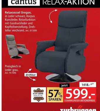 Zurbrüggen Cantus relaxsessel oregon Angebot
