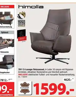 Zurbrüggen Himolla s-lounger relaxsessel Angebot