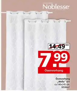 Segmüller Noblesse ösenvorhang wella Angebot
