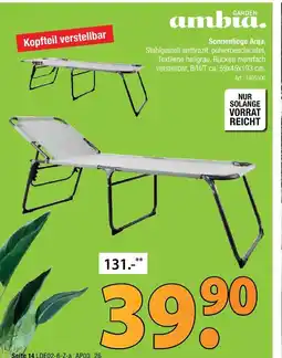 Zurbrüggen Ambia garden sonnenliege anja Angebot