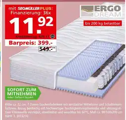 Segmüller Ergo dream taschenfederkernmatratze „senso tfk xxl“ Angebot