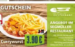 Segmüller Currywurst mit pommes Angebot