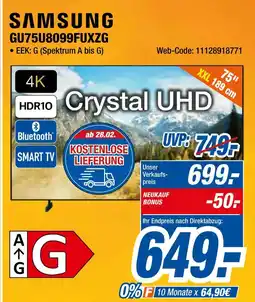 Expert Samsung gu75u8099fuxzg crystal uhd Angebot
