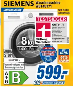 Expert Siemens waschmaschine wu14ut71 Angebot